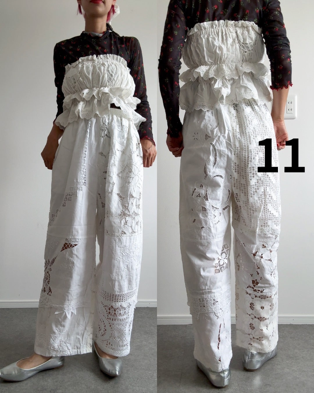 レースパンツ White