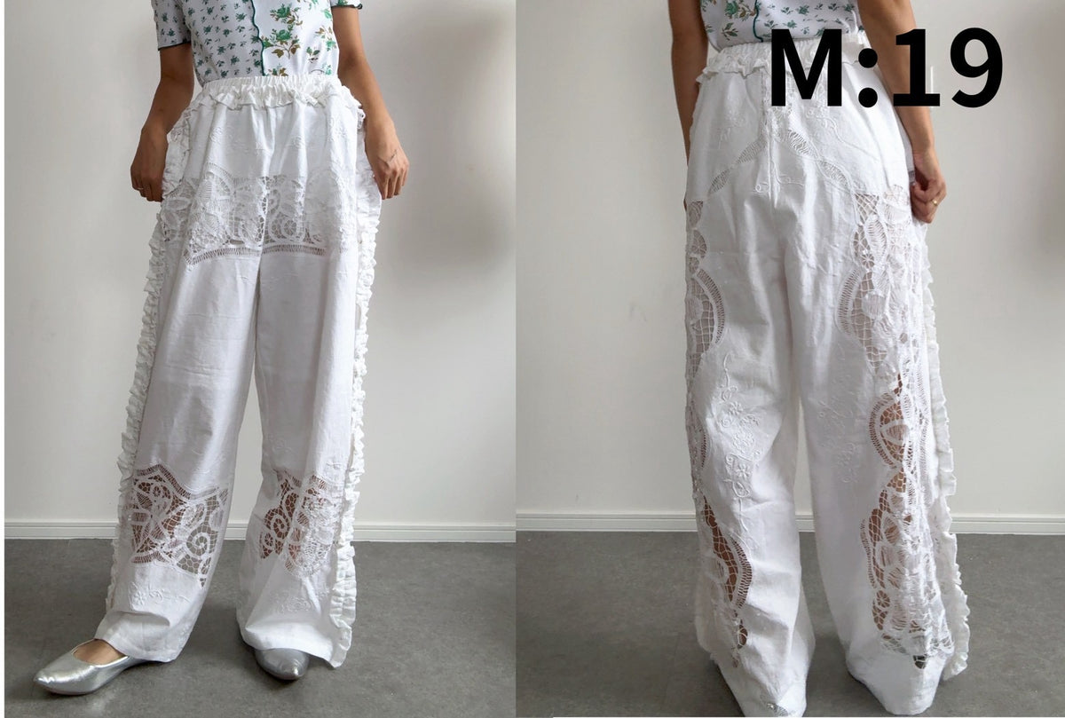 《NEW》サイドフリルハイウエストパンツ M