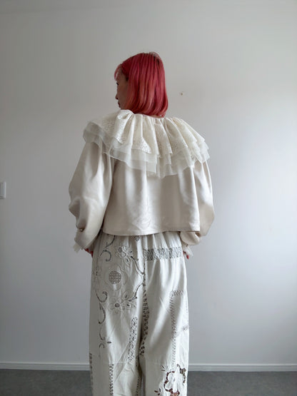 chiffon frill blouse