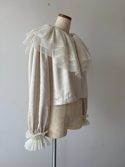 chiffon frill blouse