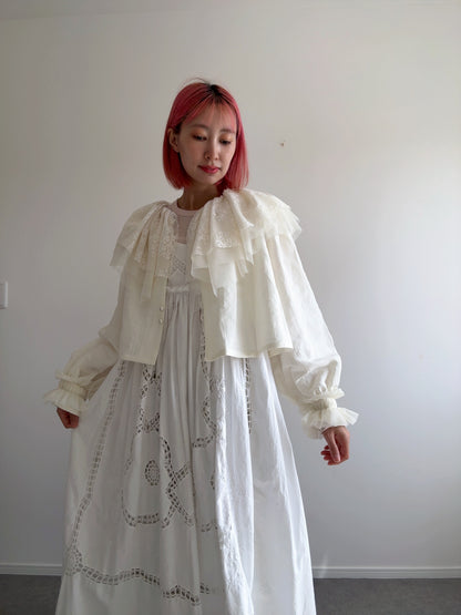 chiffon frill blouse