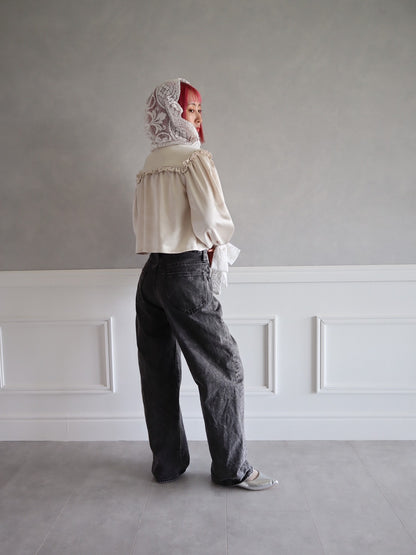 Veil hood blouse