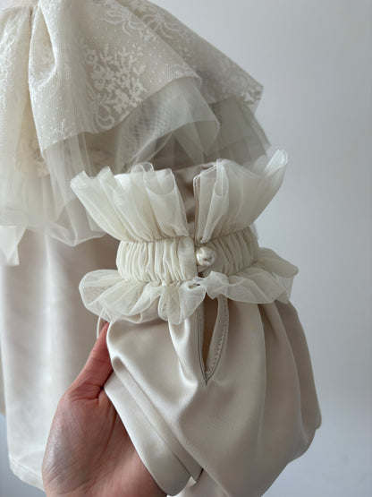 chiffon frill blouse
