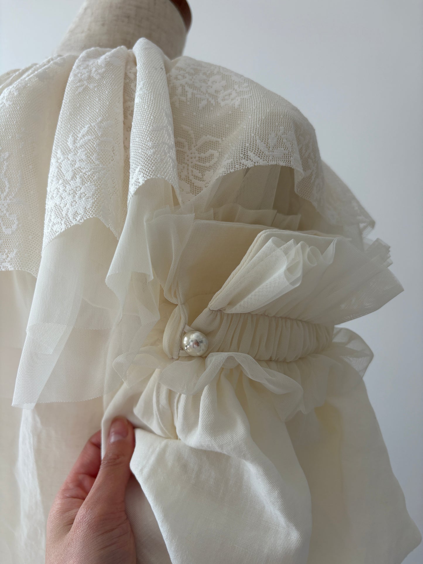 chiffon frill blouse