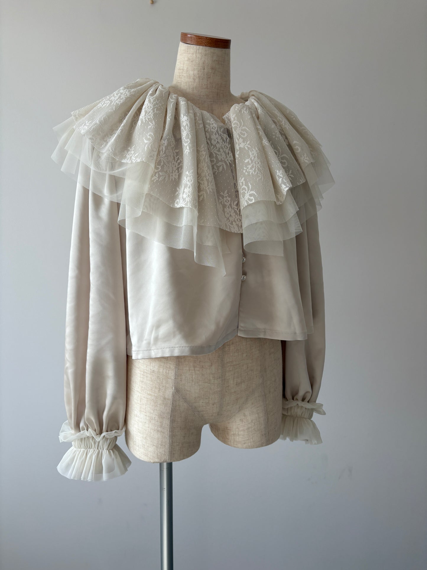 chiffon frill blouse