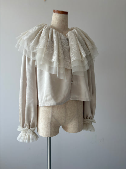 chiffon frill blouse