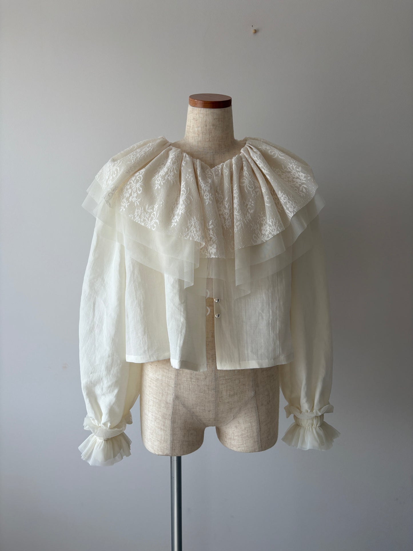 chiffon frill blouse