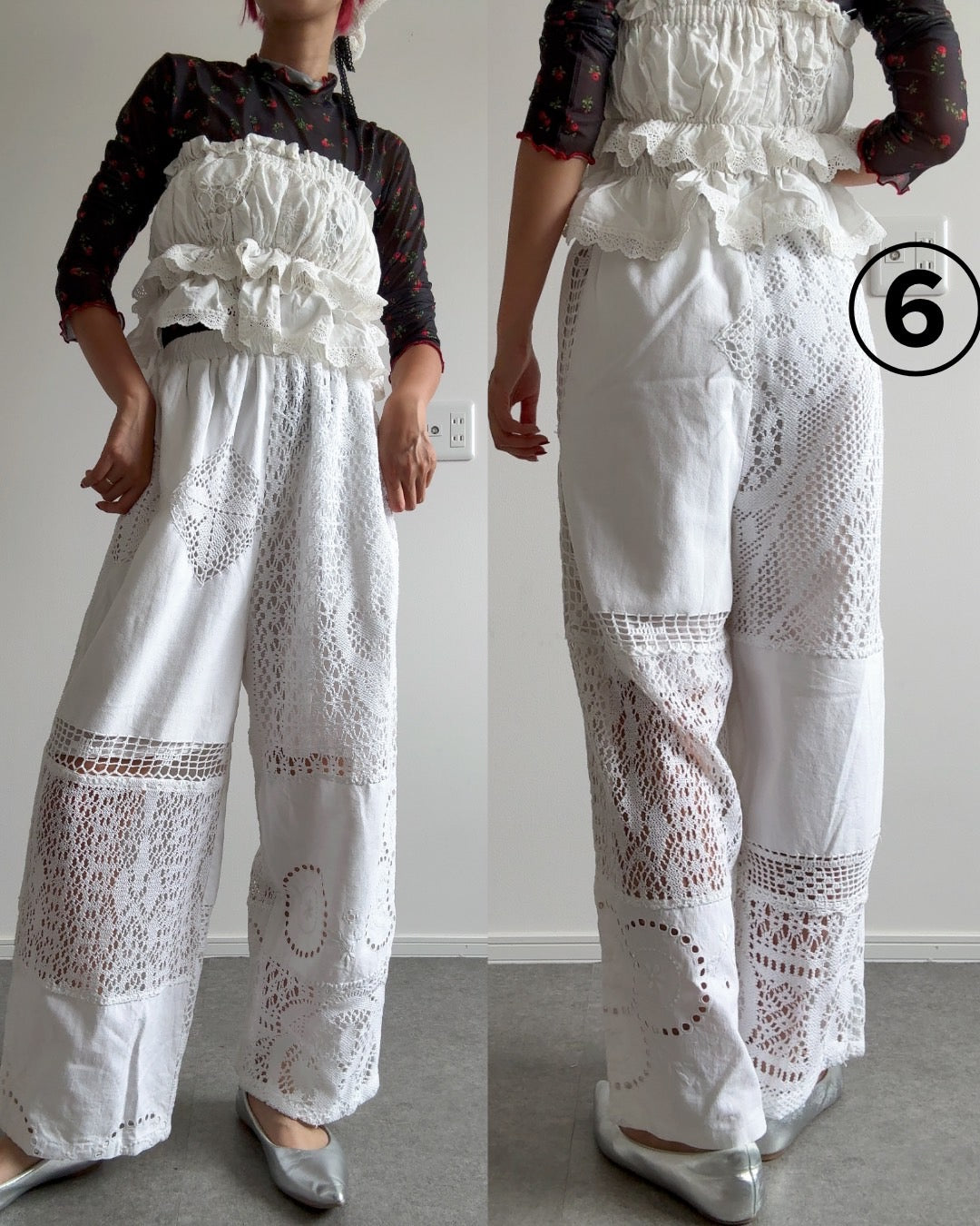 レースパンツ　White