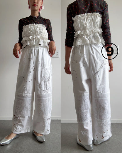 レースパンツ　White