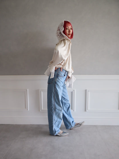 Veil hood blouse