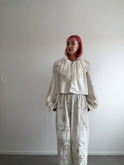chiffon frill blouse