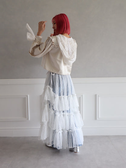 Veil hood blouse