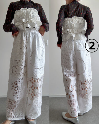 レースパンツ　White