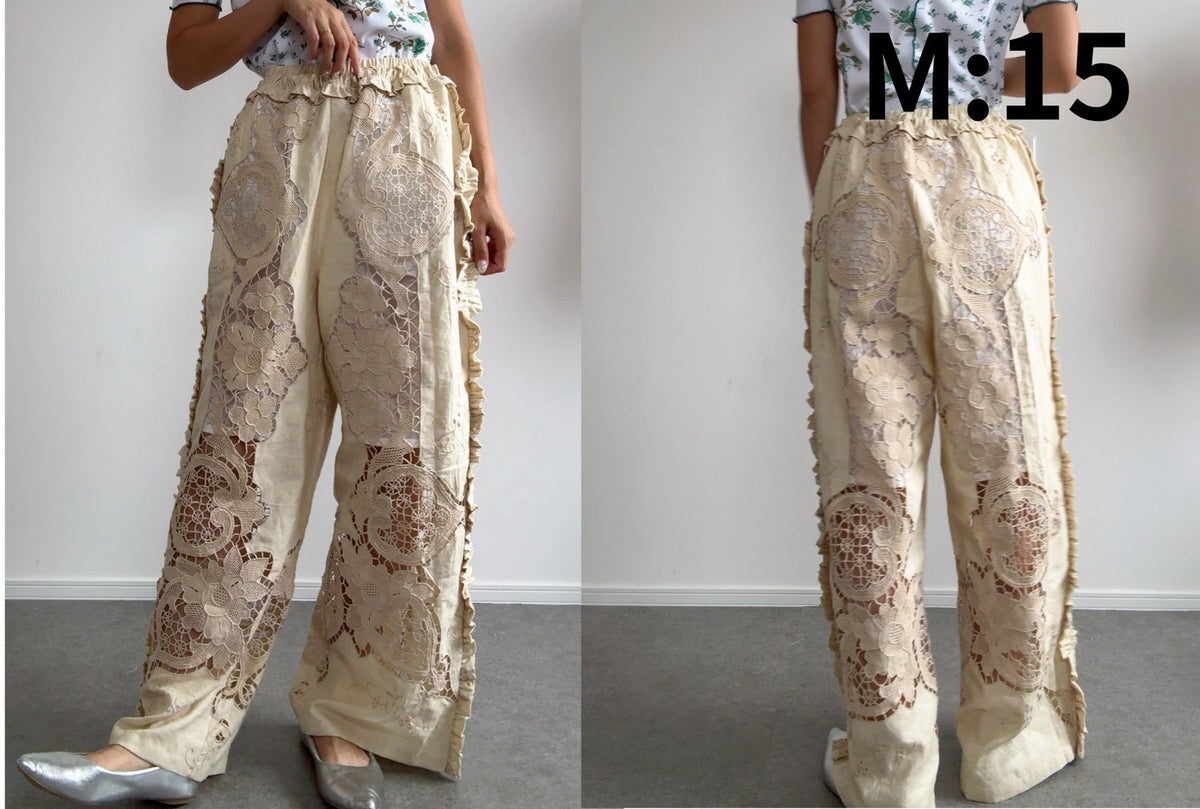 《NEW》サイドフリルハイウエストパンツ　M