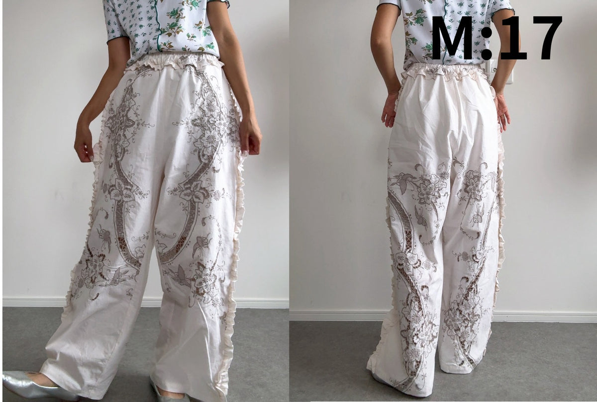 《NEW》サイドフリルハイウエストパンツ　M