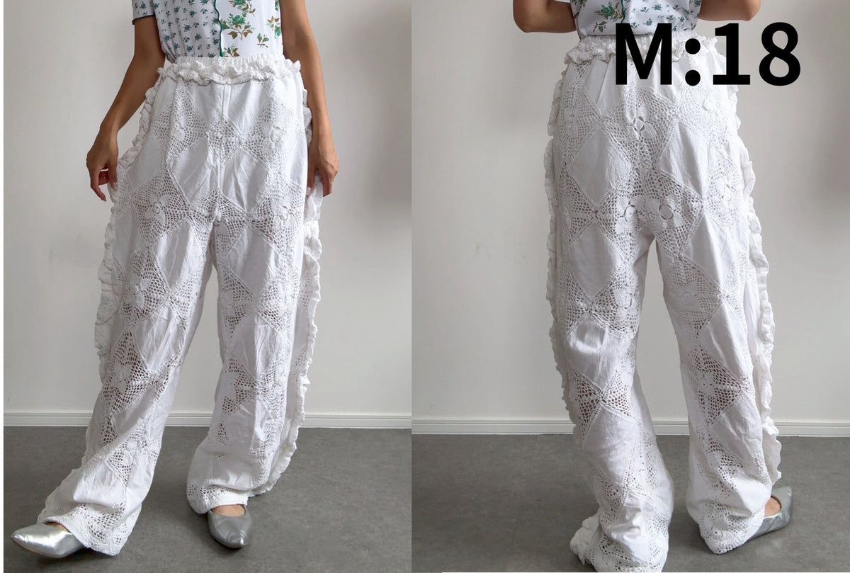 《NEW》サイドフリルハイウエストパンツ　M